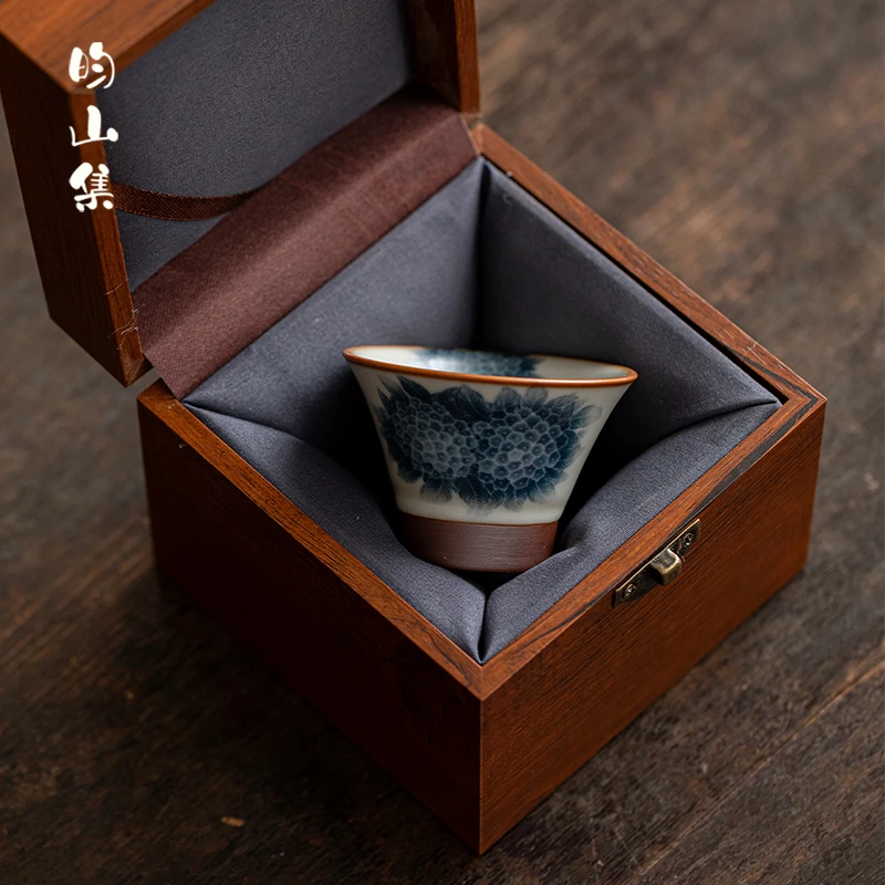 汝窑茶杯主人杯家用创意功夫茶具个人专用复古陶瓷大号单杯喝茶杯