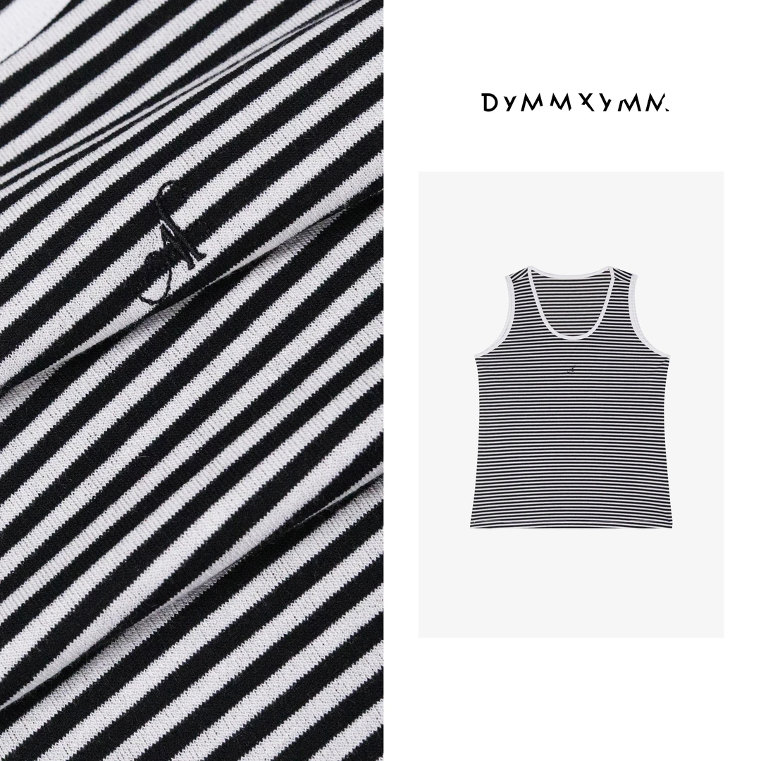【DYMMXYMM】-撞色边界.夏款极简风经典设计无袖条纹背心-W25979