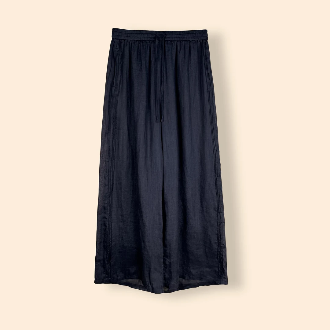 【阔腿裤】夏季新款100%苎麻人棉宽松透气亲肤时尚百搭阔腿裤