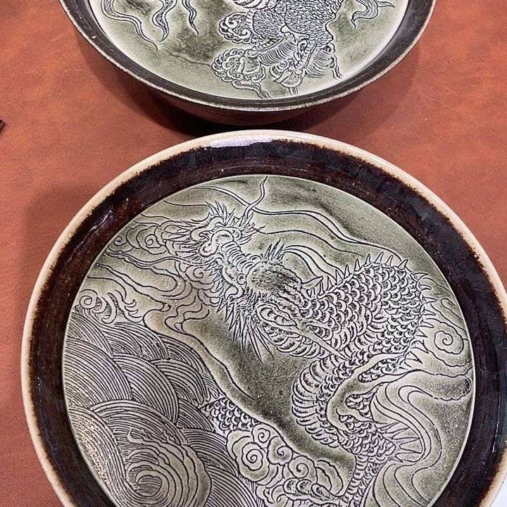 蓝***果景德镇陶瓷艺术品