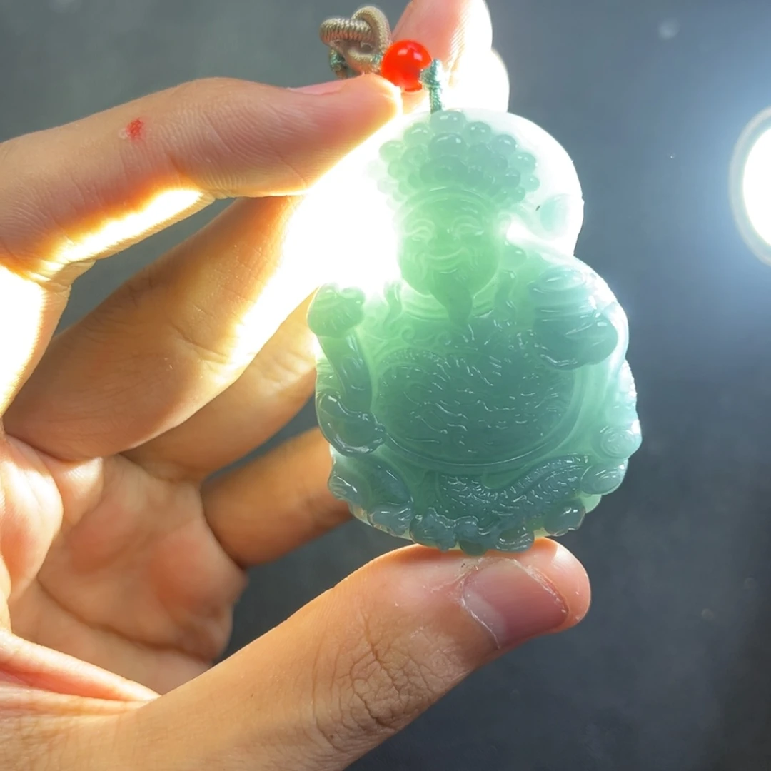 颈饰未镶嵌翡翠多样性拍一发一翡翠手工财神爷