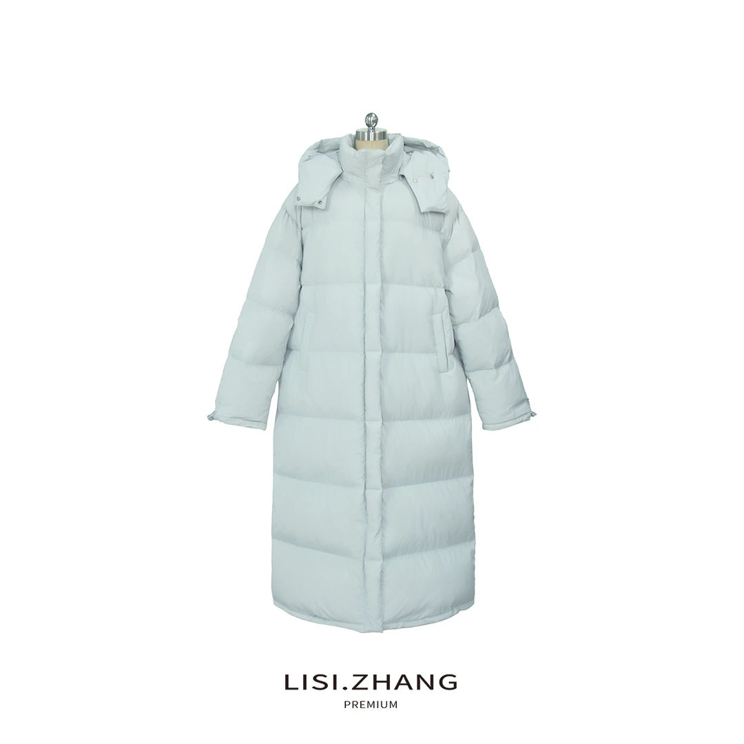 LISI.ZHANG--【男女同款大羽绒服】可拆卸连帽大直筒男女款羽绒服