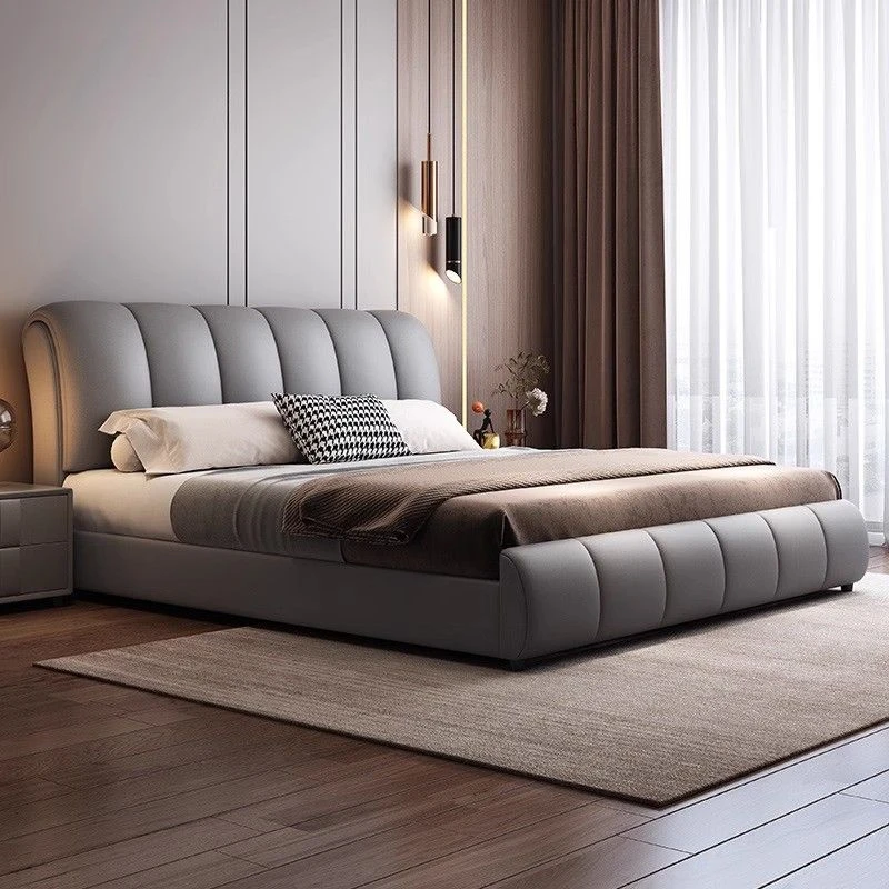 都市床双人1.8x2米生活皮床简约高端意式主卧大床生态皮储物大床