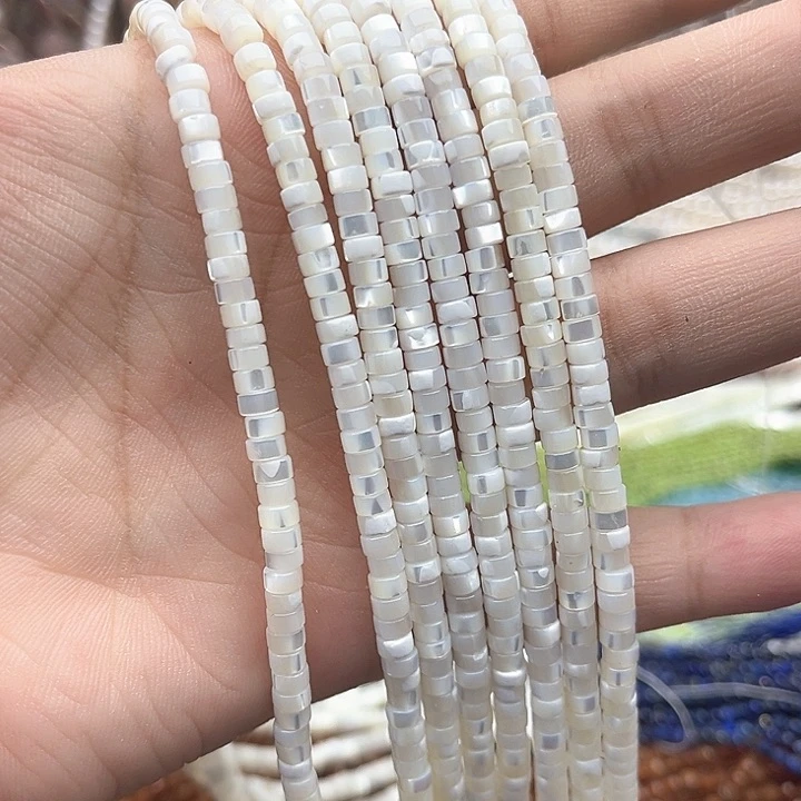 未镶嵌玛瑙/玉髓珠宝半成品一条4/2mm左右白蝶贝直切