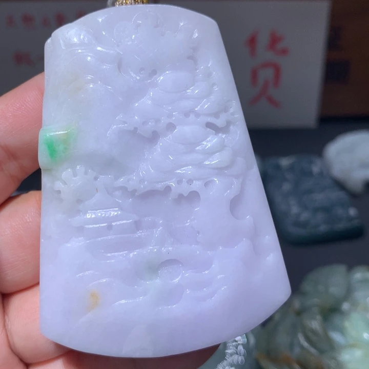 翡翠未镶嵌颈饰保真天然A货翡翠