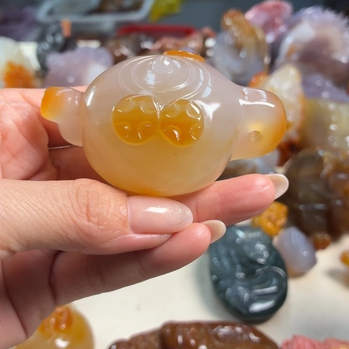 玛瑙/玉髓未镶嵌吊坠(不含链)