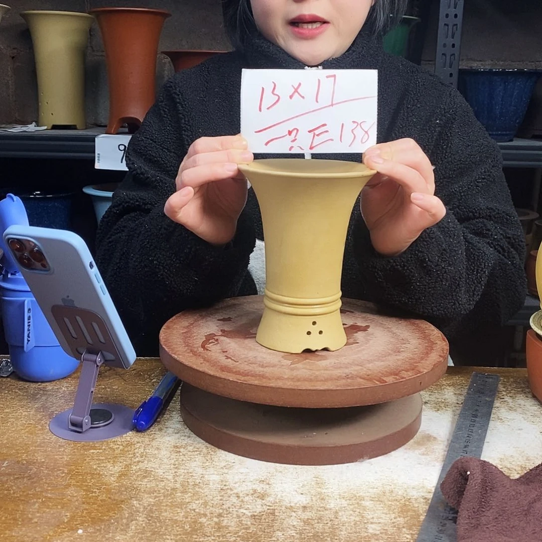 紫砂紫砂花盆一只E138