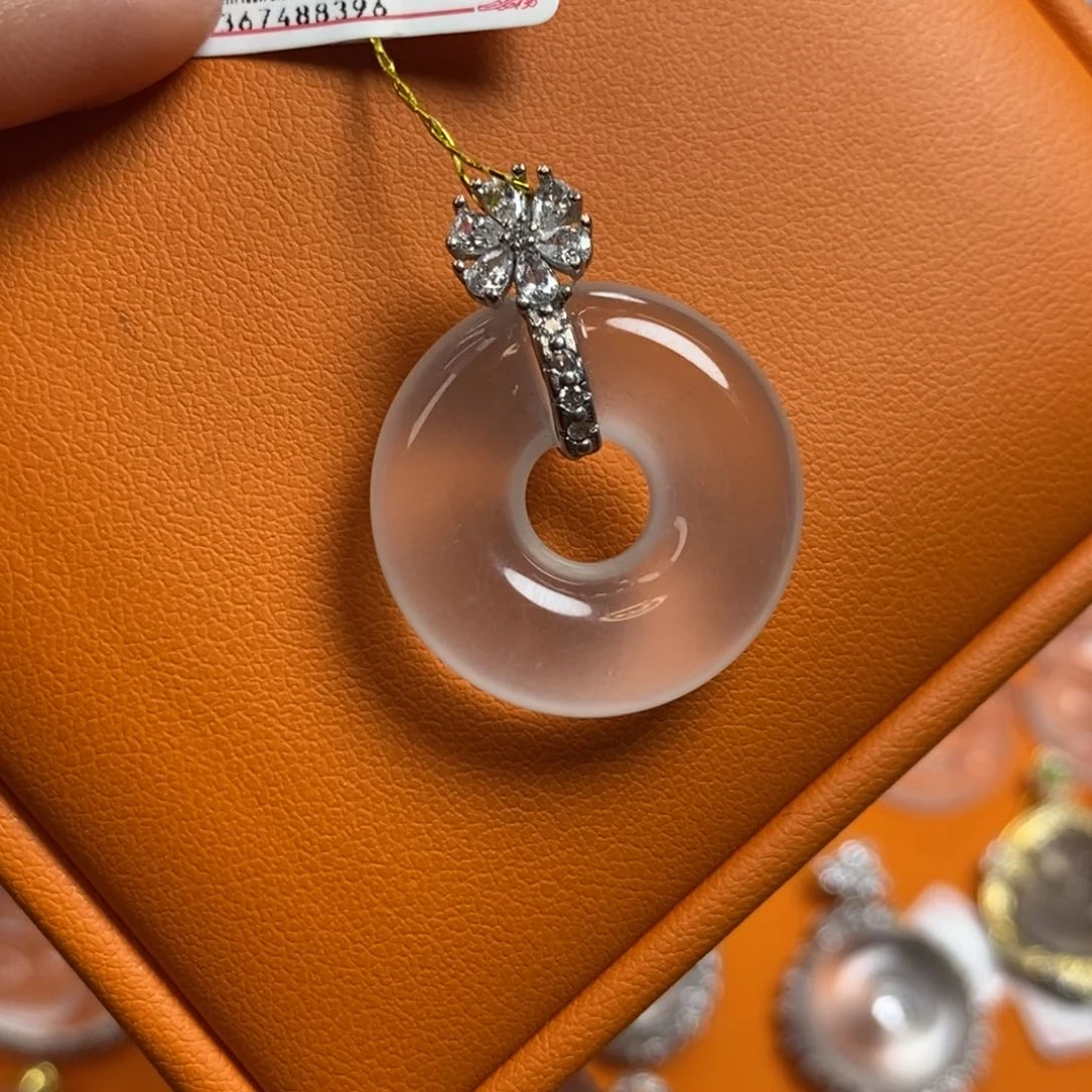 石英质玉颈饰银S925镶嵌