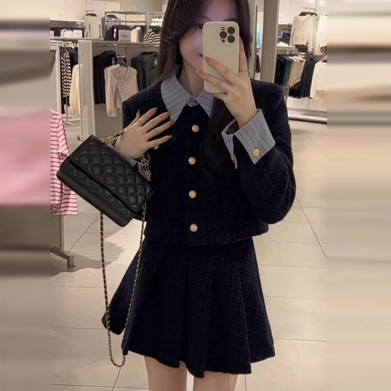 小香千金风开春季穿搭一整套装高级感女春秋装2025年新款连衣裙子