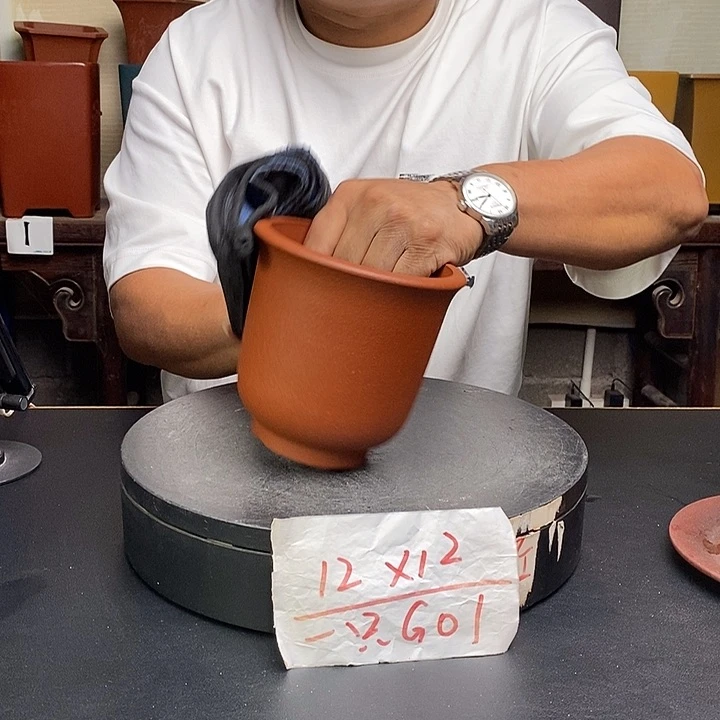 紫砂花盆货号一只G01