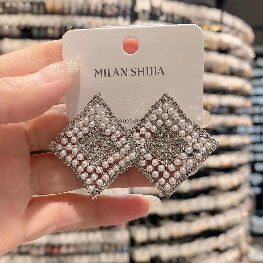 铜合金925银菱形珠珠锆石抹布