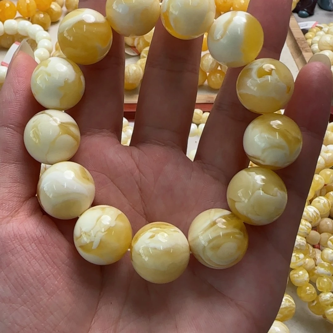 未镶嵌琥珀手链蜜蜡