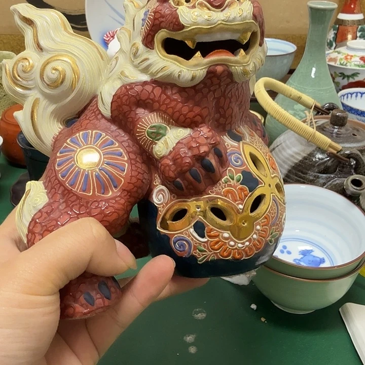 夜***雨中古回流陶瓷工艺品