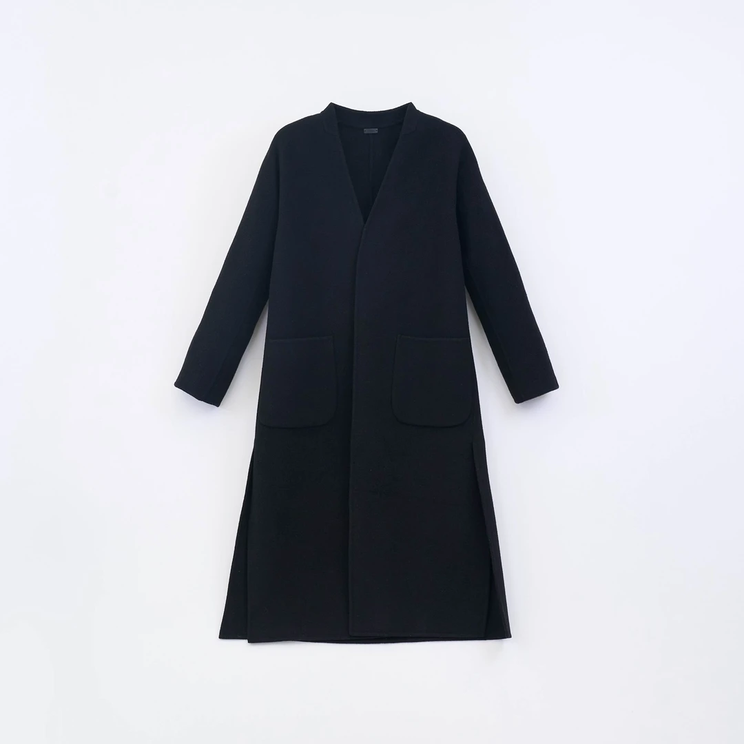 COMBK｜长款绵羊毛100%气质时尚设计师BY855