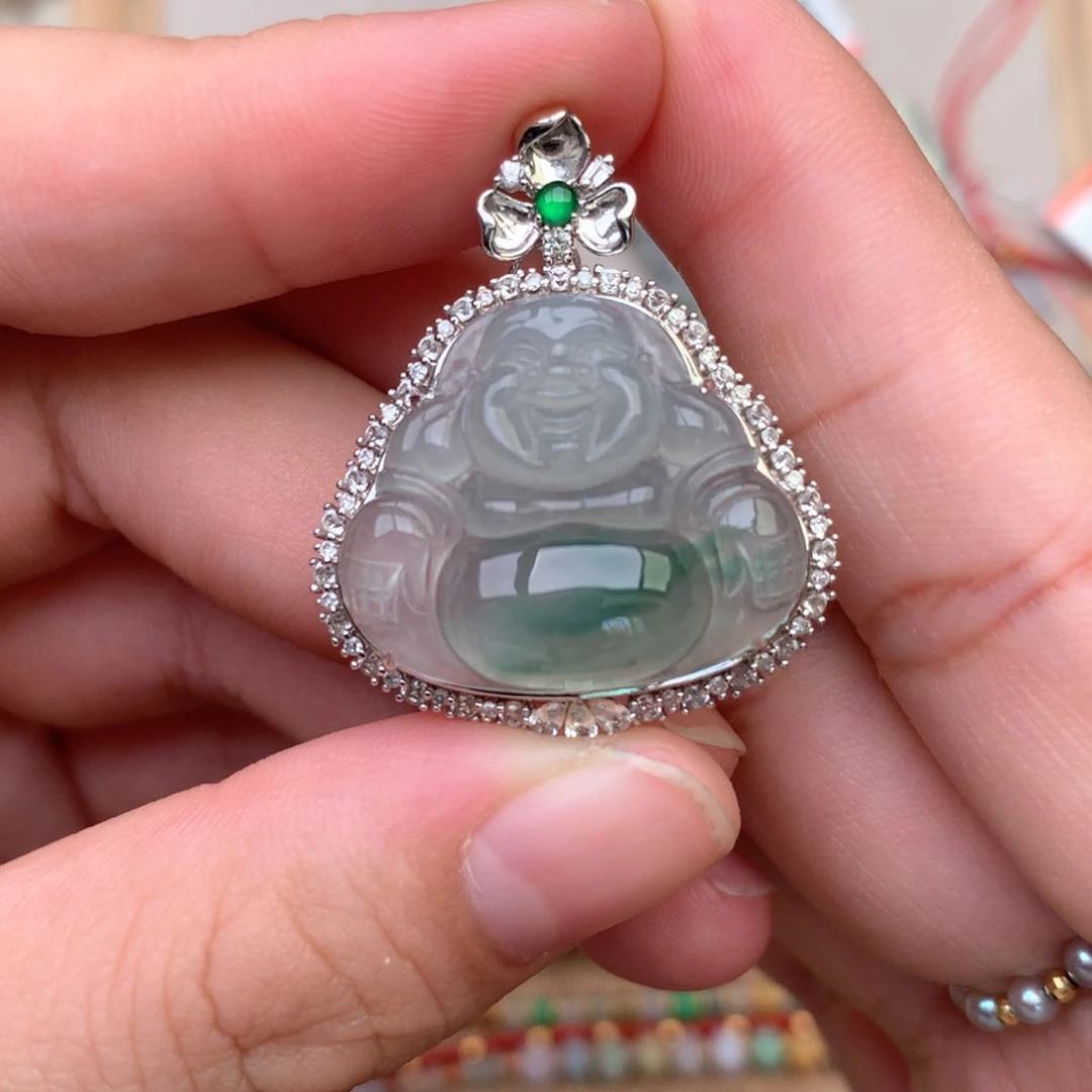 【闪购商品】18K金镶嵌挂件翡翠一