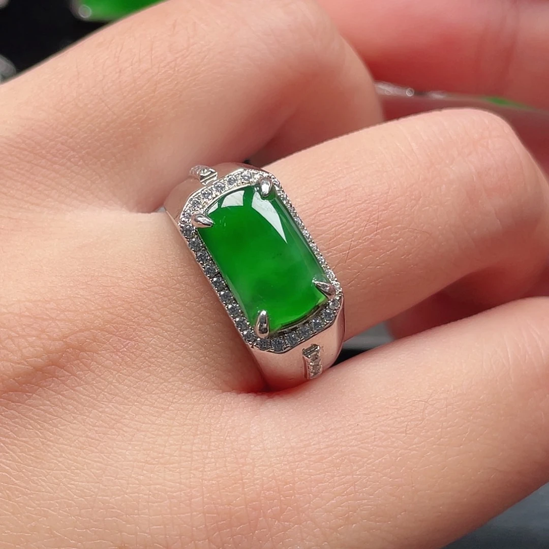 翡翠银S925镶嵌戒指没有运费险27