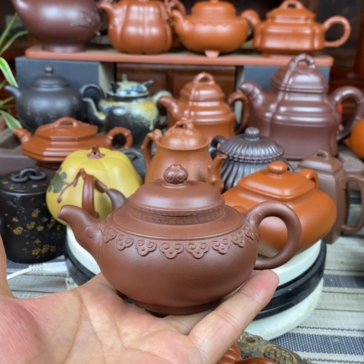 茶壶紫砂云肩如意150cc原矿老底曹青特价
