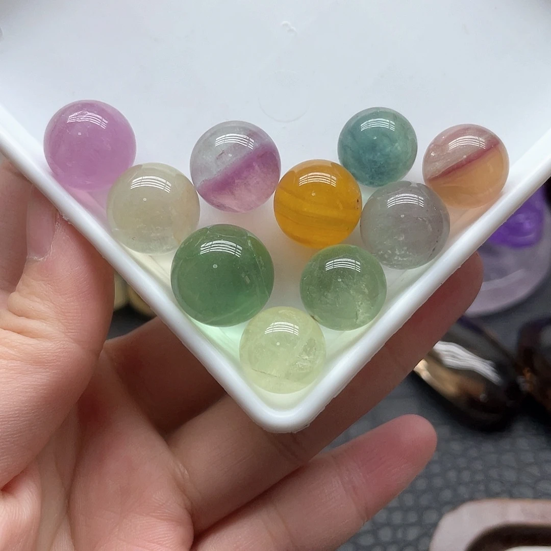 珠宝半成品未镶嵌紫晶18莹石球