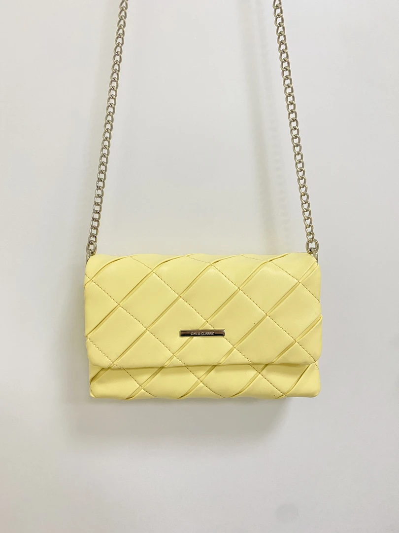 1001#黄色【尺寸：长21宽5高15】潮流轻奢百搭时尚女士单肩包