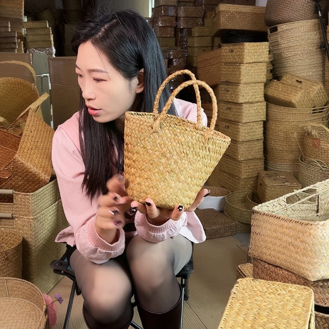 草编草编包/草编收纳盒微瑕疵