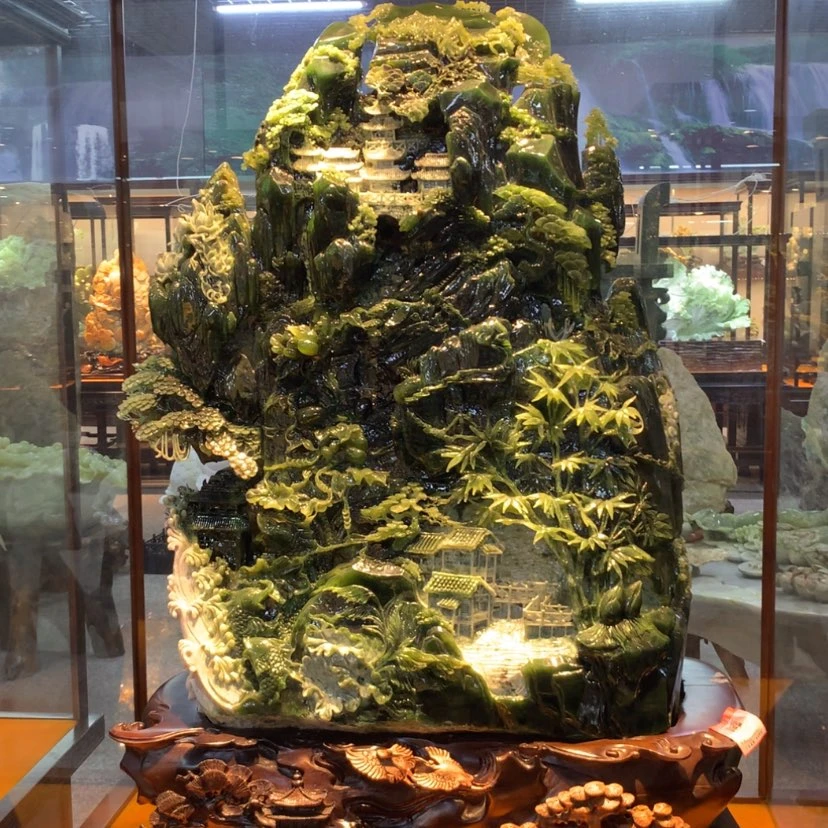 【闪购商品】蛇纹石玉未镶嵌摆件覆膜