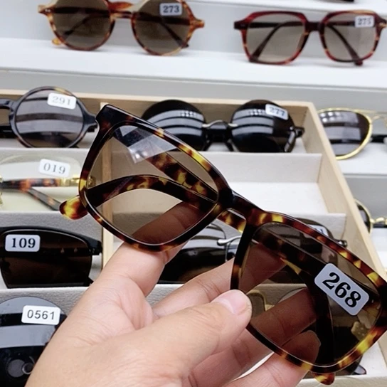 分体款纯天然石头水晶眼镜