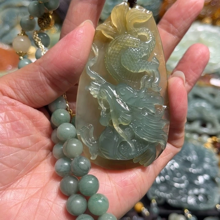 岫玉未镶嵌毛衣链
