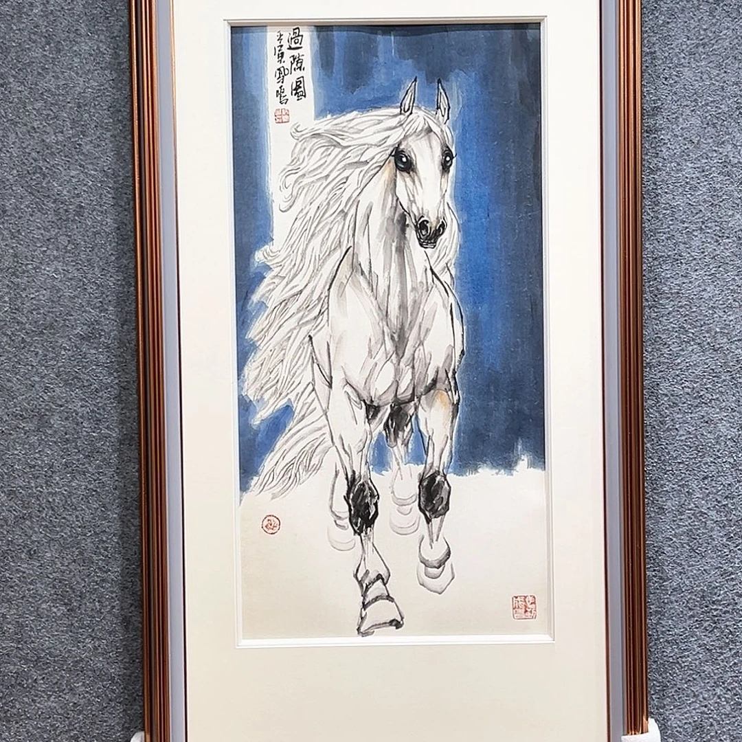 国画纯手绘画心原创