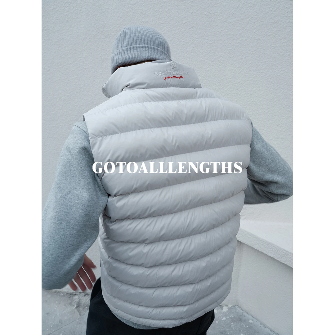 GTAL25AW美式排骨夹棉马甲珍珠棉刺绣立领保暖无袖休闲户外上衣