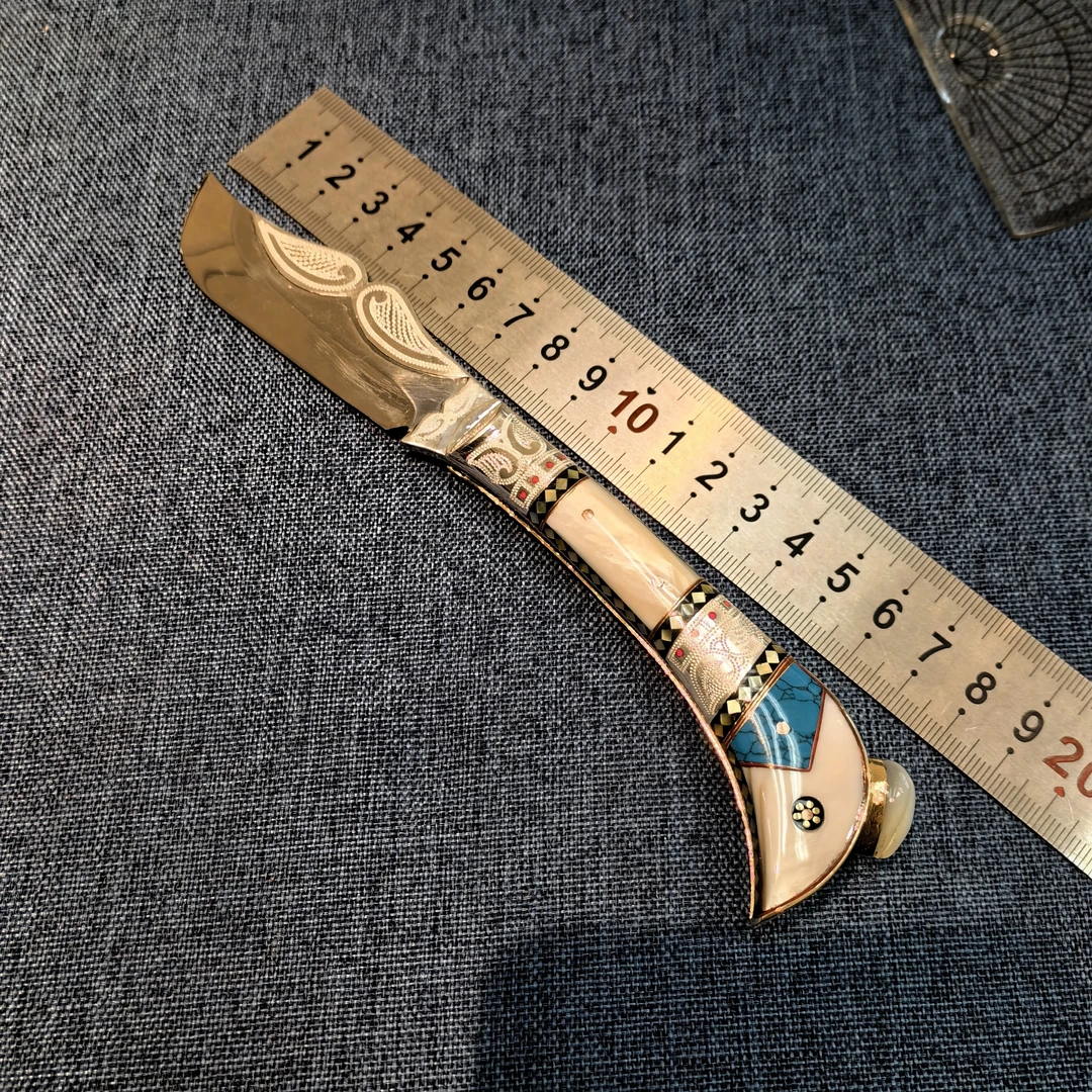 轴承钢刀刃，精美折叠刀，全长18CM