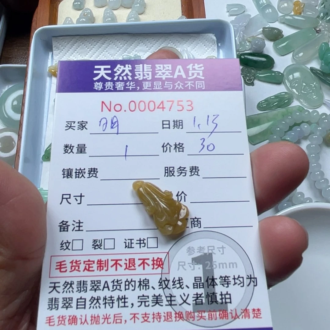 翡翠颈饰未镶嵌明**生67888888