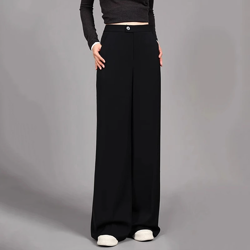 {专柜}商场同款2025新款女装百搭显瘦垂感直筒休闲西装裤女110015