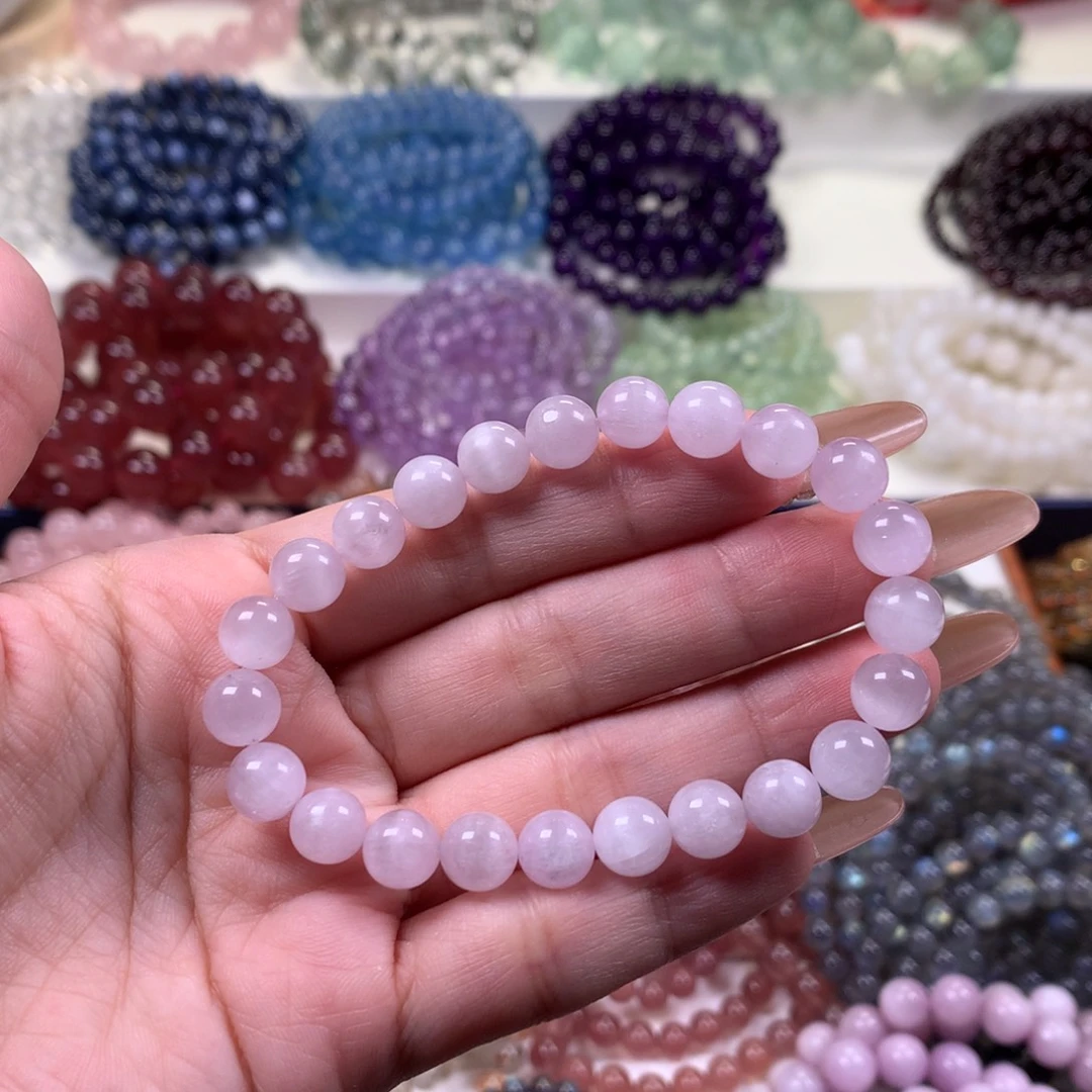 用***2水晶手链未镶嵌紫锂辉卡8+