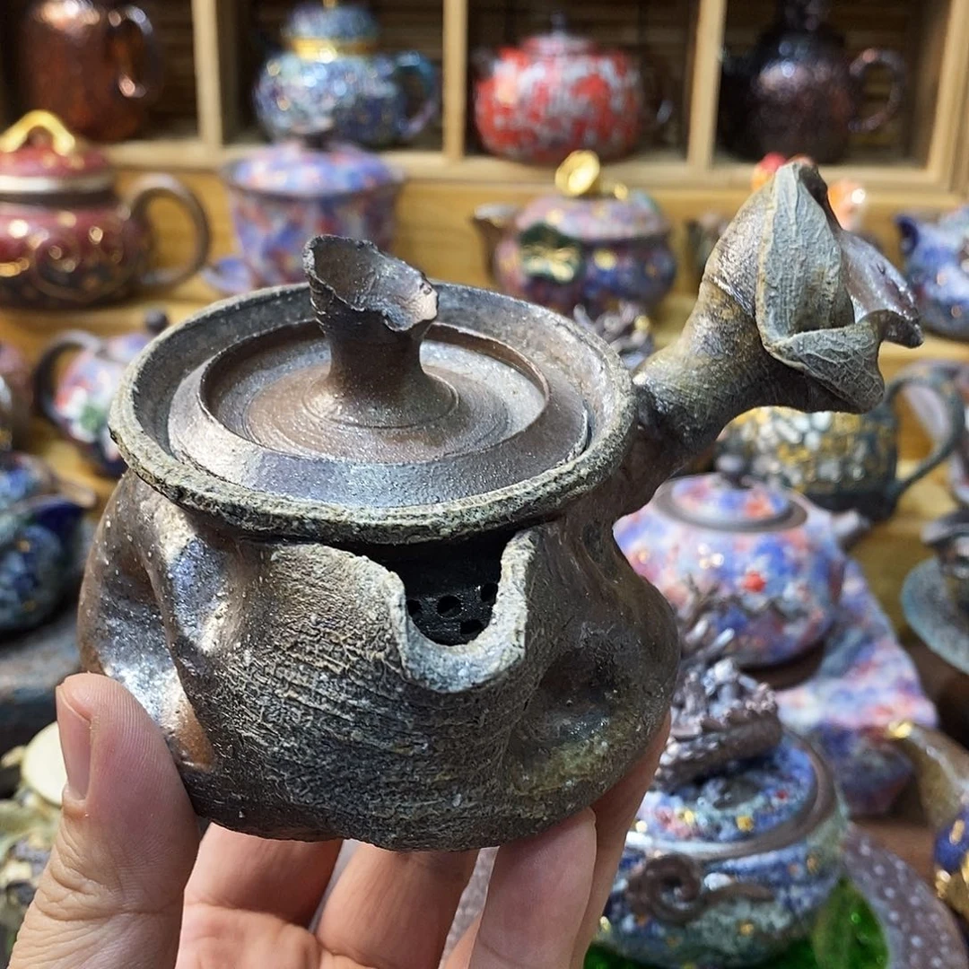 粗陶志野柴烧茶器