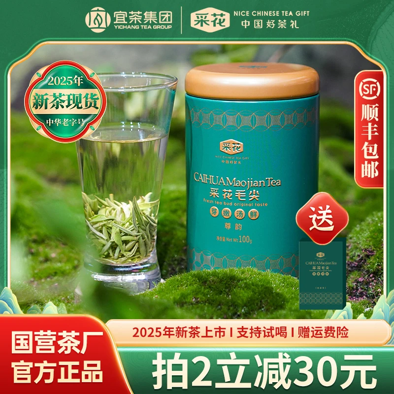 采花【2025新茶现货】 采花毛尖尊韵100g罐装明前茶芽茶特级