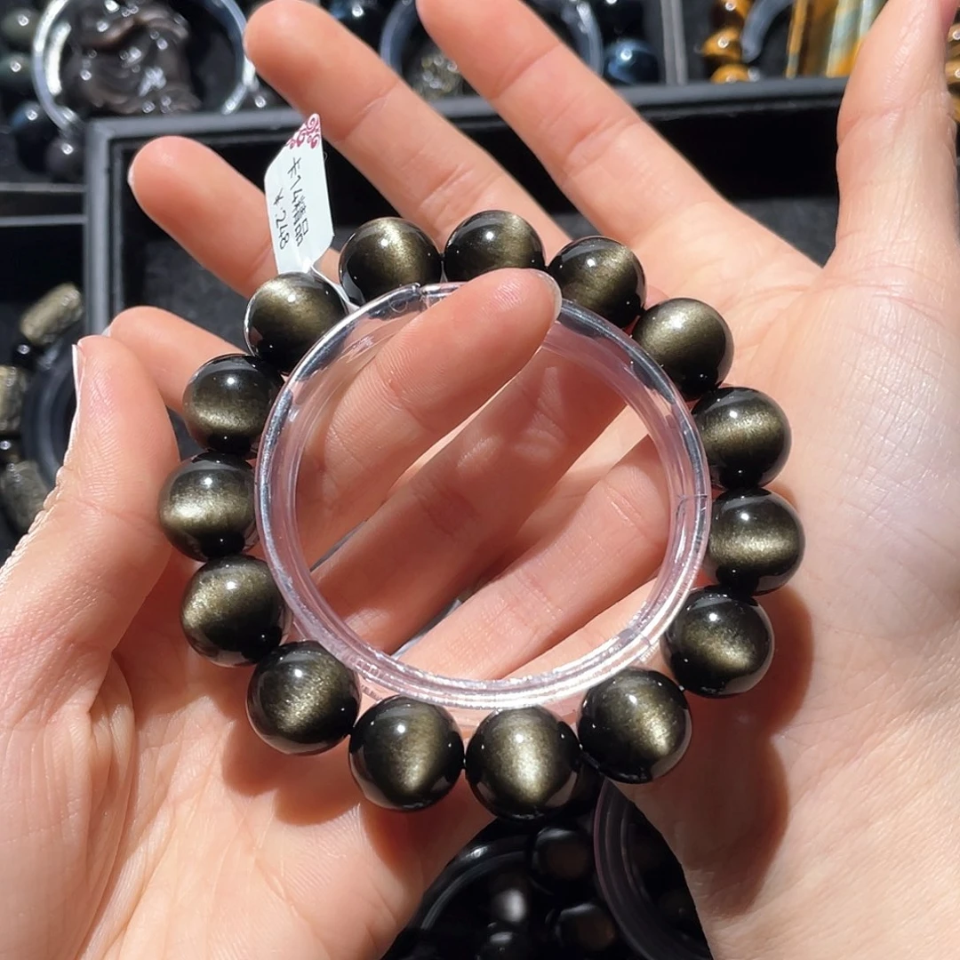 黑曜岩手链未镶嵌海*