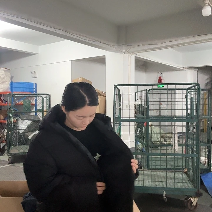 黑色中长款带抽绳丫丫服34码