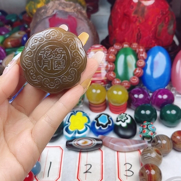 未镶嵌耳饰玛瑙/玉髓