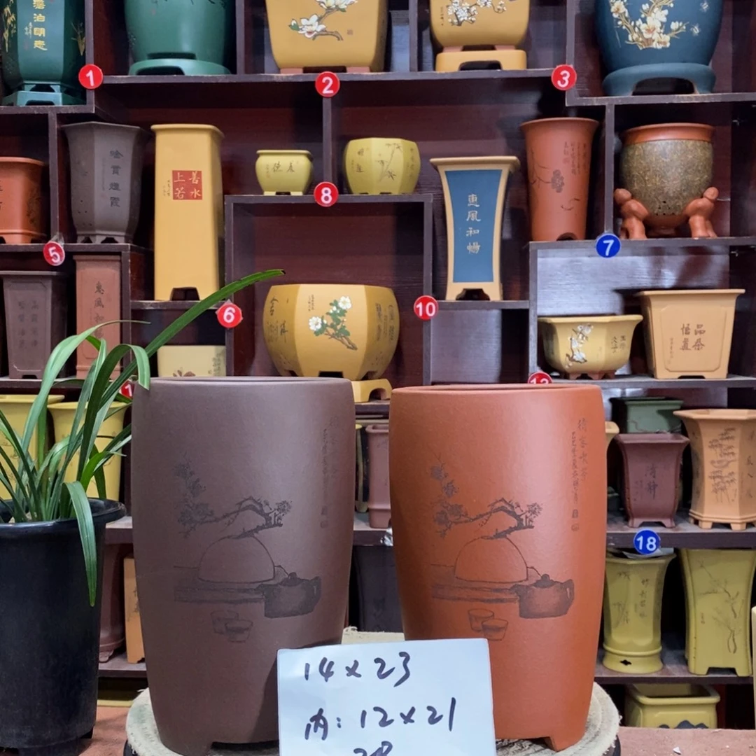 紫砂花盆紫砂紫砂花盆