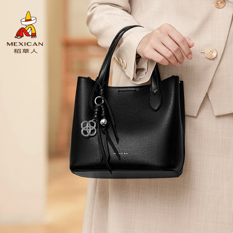 稻草人包包女式2025新款高级质感手提包简约时尚大容量单肩斜挎包