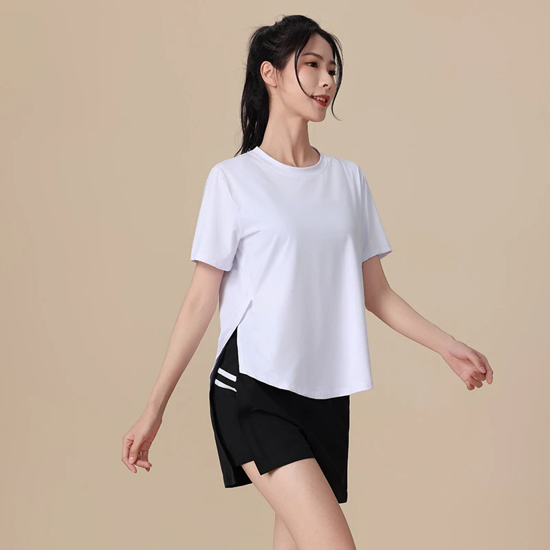 安踏联名恪戈2025夏季大码瑜伽服女宽松显瘦速干运动短袖跑步T恤