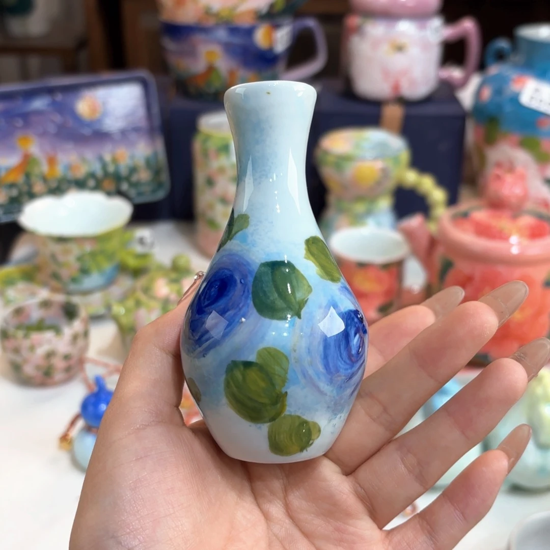 景德镇手绘高温釉下彩陶瓷茶具