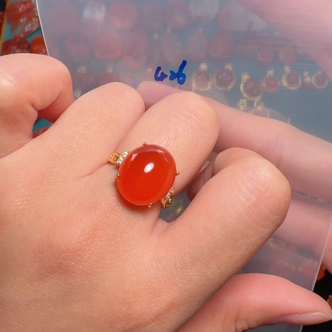 南红玛瑙南红银S925镶嵌