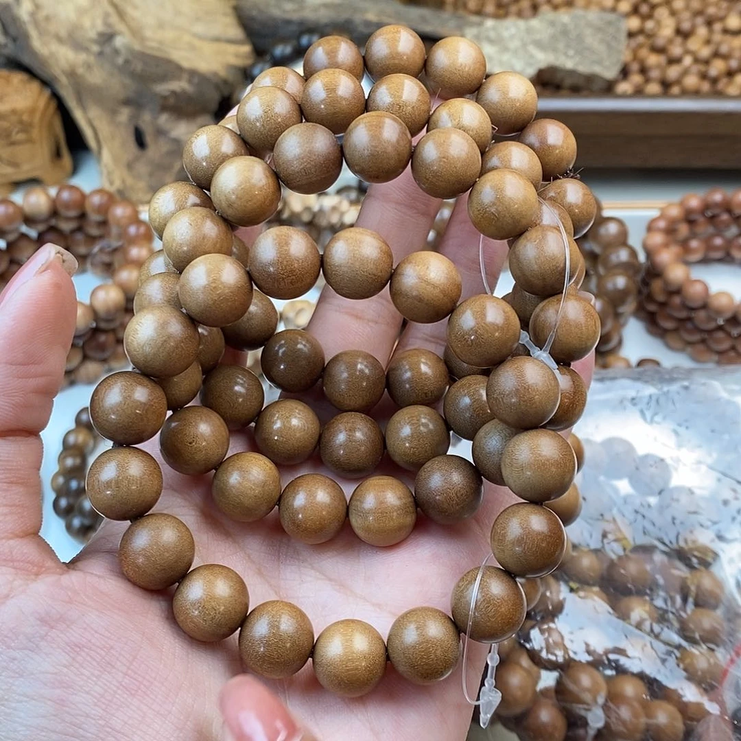 檀香木无事牌沉水12MM印度迈索尔檀香老料