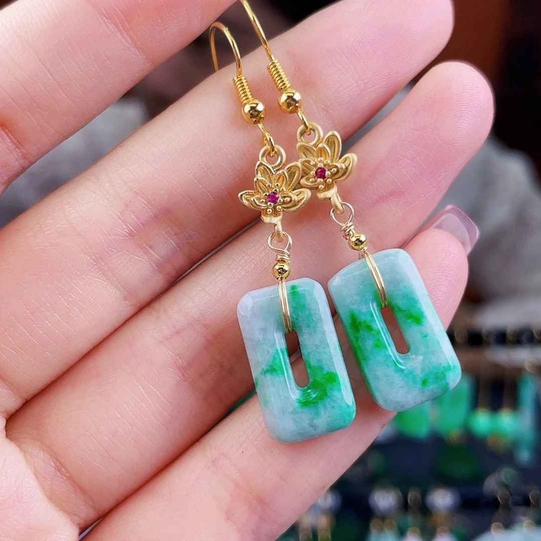 翡翠未镶嵌耳饰饰品