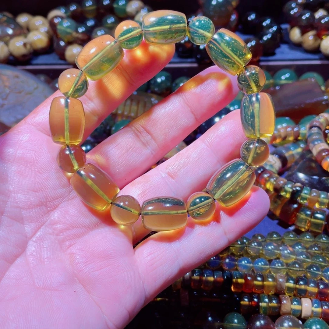 琥珀未镶嵌手链天然