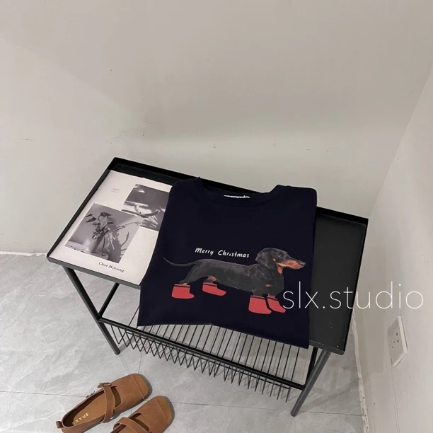 slx@ 6818 红靴小狗T恤