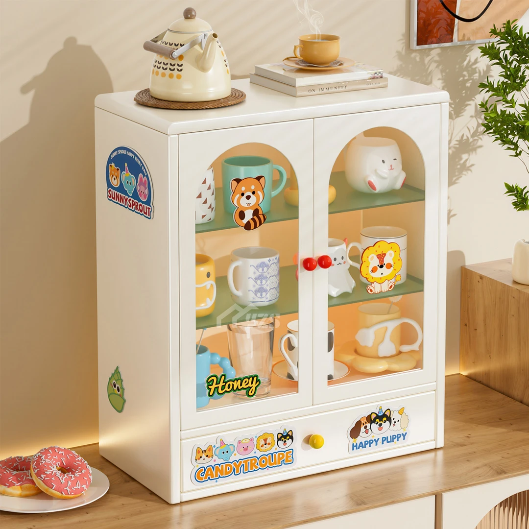 防尘杯子收纳置物架杯架水杯储物架茶具茶杯架咖啡马克杯收纳盒柜