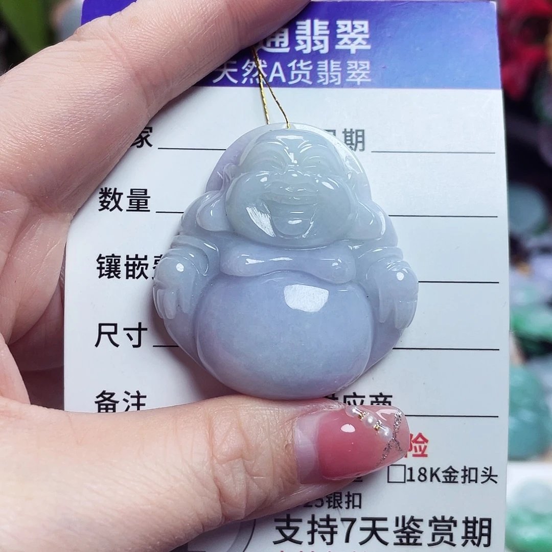 翡翠未镶嵌颈饰佛公33