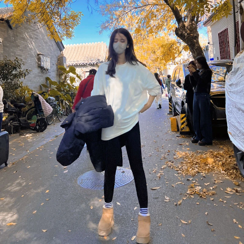 [TONFUNLY]慵懒感新春时尚减龄感设计百搭卫衣打底休闲宽松白色